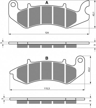 Brake pads GOLDFREN 393 AD