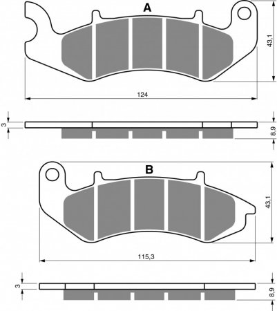 Brake pads GOLDFREN 394 S3