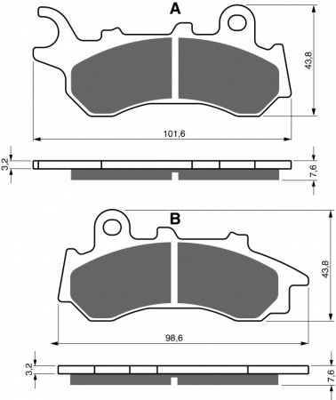 Brake pads GOLDFREN 396 AD  STREET