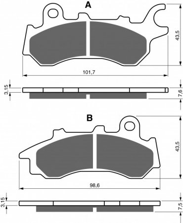 Brake pads GOLDFREN 398 S3