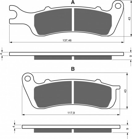 Brake pads GOLDFREN 401 AD