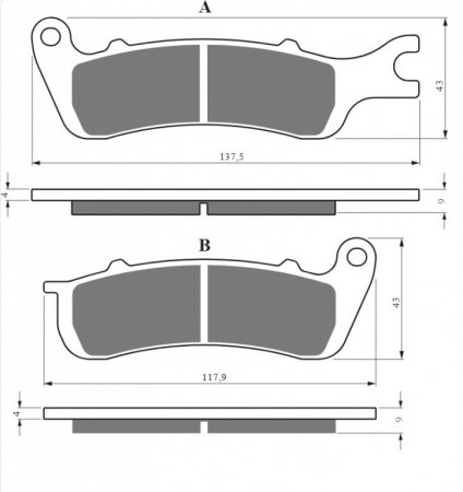 Brake pads GOLDFREN 429 S33 STREET FRONT