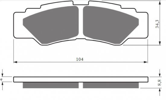 Brake pads GOLDFREN 433 S33 OFF-ROAD REAR