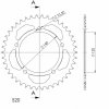 Rear ALU sprocket SUPERSPROX RAL-1793:41-RED red