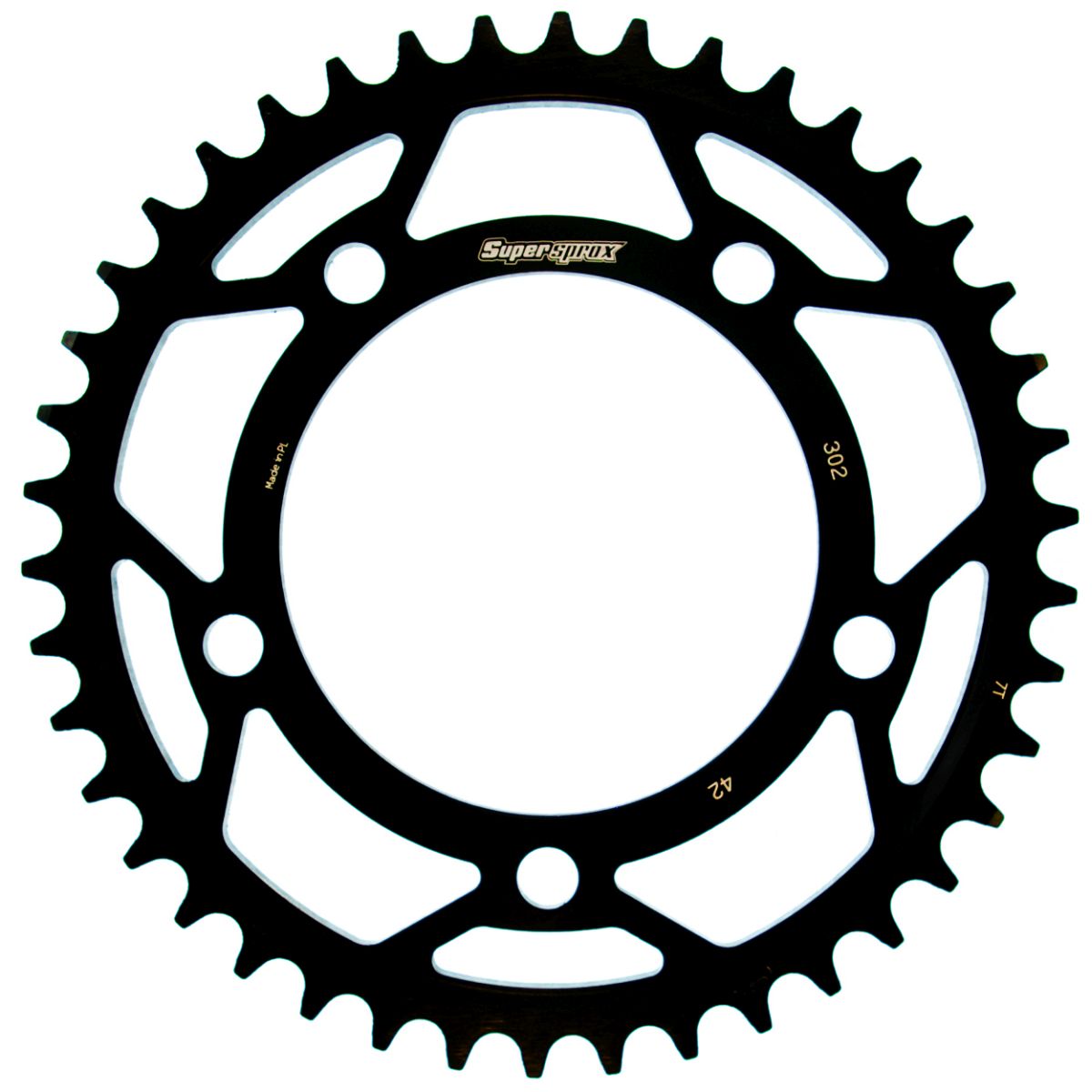 Rear sprocket SUPERSPROX RFE-302:42-BLK black 42T, 530