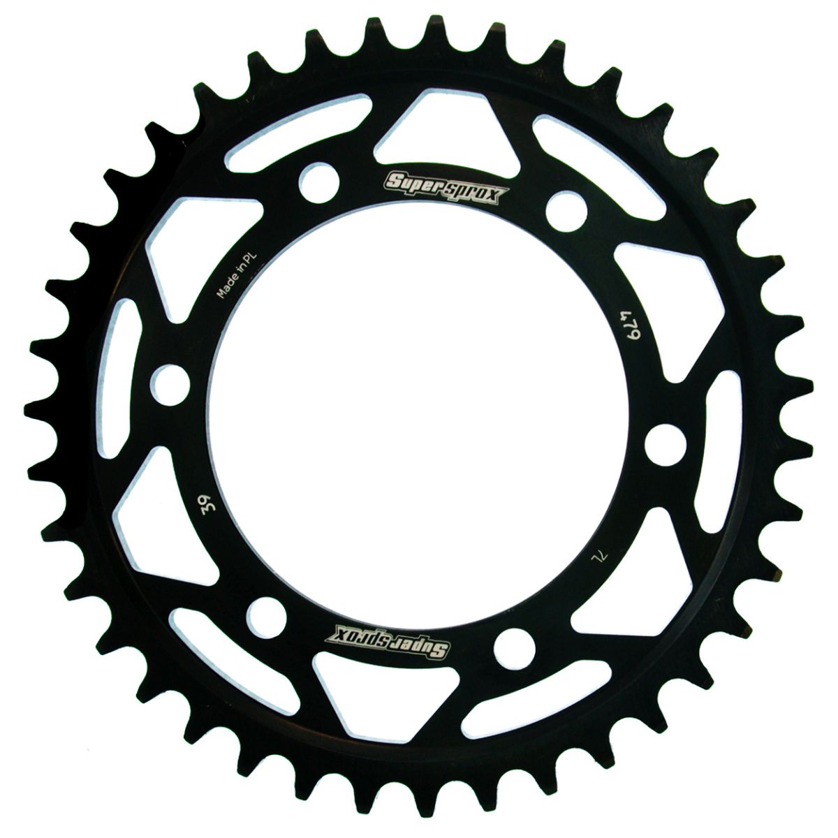 Rear sprocket SUPERSPROX RFE-479:39-BLK black 39T, 530