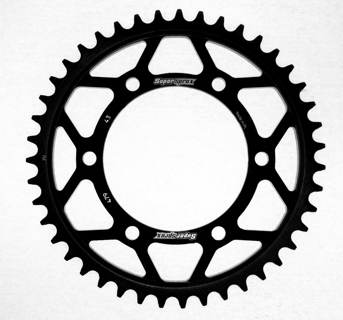 Rear sprocket SUPERSPROX RFE-479:43-BLK black 43T, 530