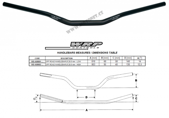 Handlebar WRP AMERICA 28,6mm STD Bronze