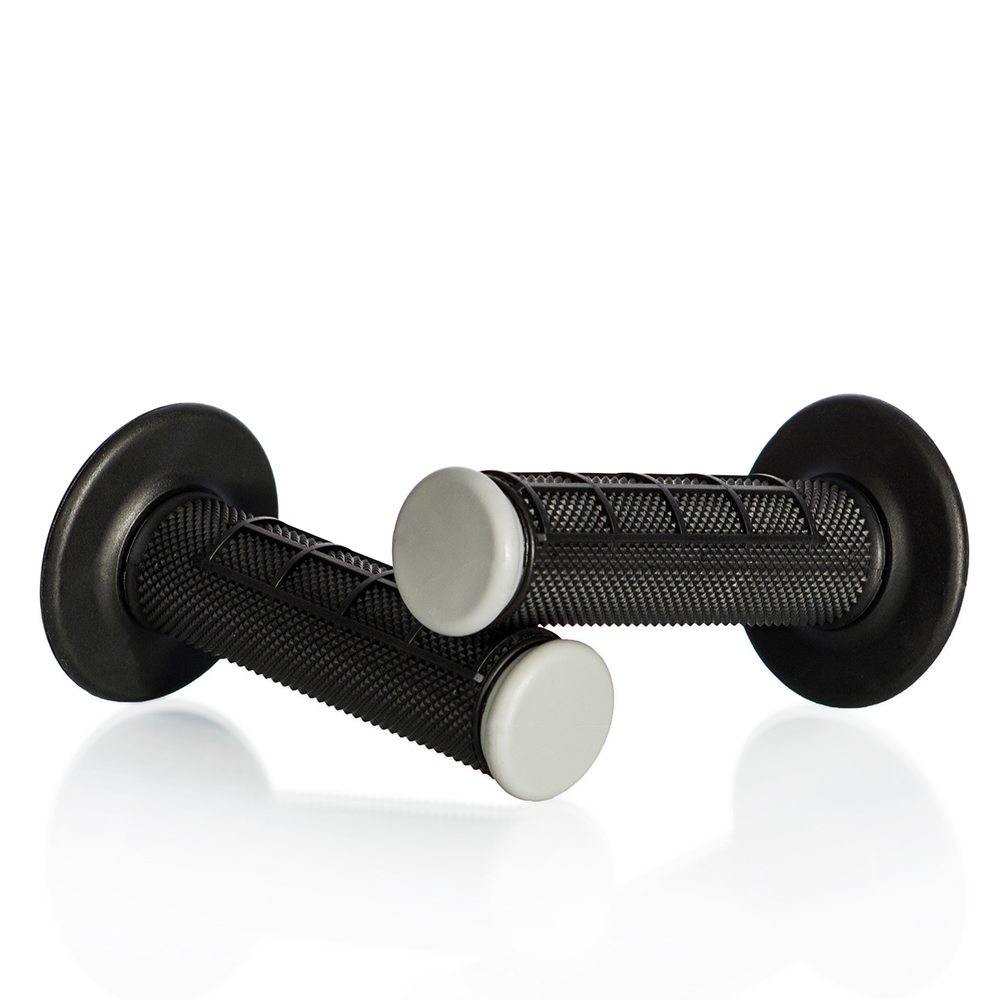 Motocross grips MOTION STUFF ADVANCED Black/Grey (half-waffle)