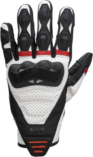 Leather gloves iXS RAPID 1.0 black-white-red M