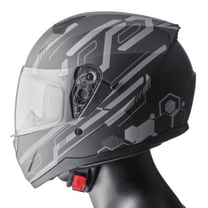 Full face helmet GMS HEXAGO graphic grey XS